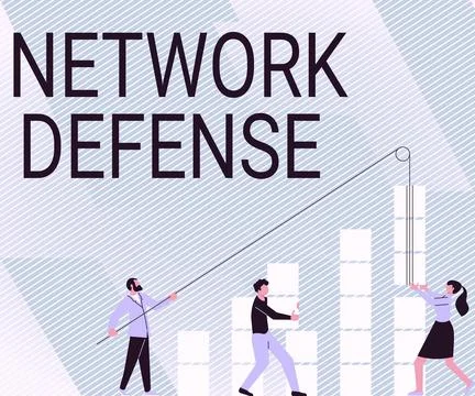 Text caption presenting Network Defense. Business concept easures to protect and 스톡 일러스트