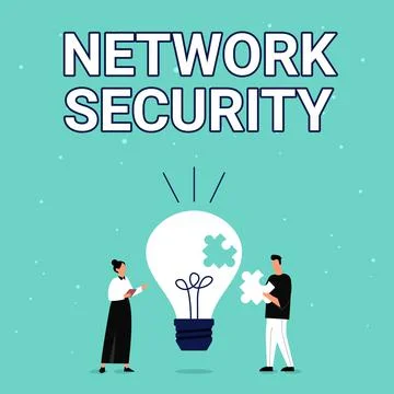 Text caption presenting Network Security. Internet Concept practice of securing Stock Illustration