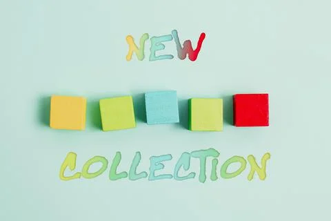 Text caption presenting New Collection. Internet Concept contain a set of Stockfoto's