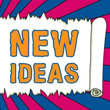 Text caption presenting New Ideas. Word for something original or fresh and more イラスト素材