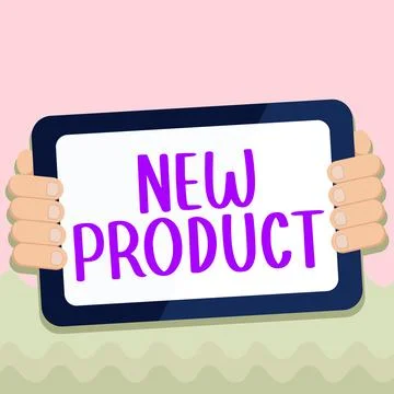 Text caption presenting New Product. Word for goods and services that differ in 스톡 일러스트