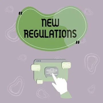 Text caption presenting New Regulations. Business showcase Regulation 스톡 일러스트