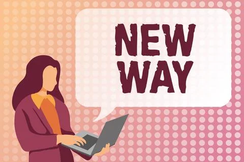 Text caption presenting New Way. Internet Concept To move from one place To make イラスト素材