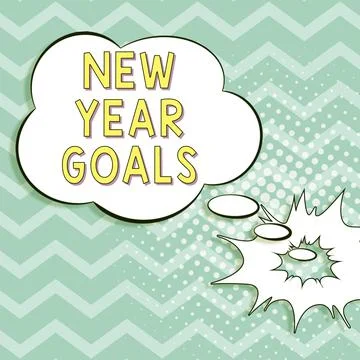 Text caption presenting New Year Goals. Business idea Resolutions for 365 days Stock Illustration