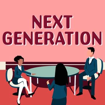 Text caption presenting Next Generation. Conceptual photo product that has be Ilustración de archivo