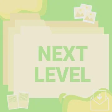 Text caption presenting Next Level. Internet Concept having more than one floor Illustrazione stock