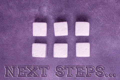 Text caption presenting Next Steps. Business showcase something you do after you 写真素材