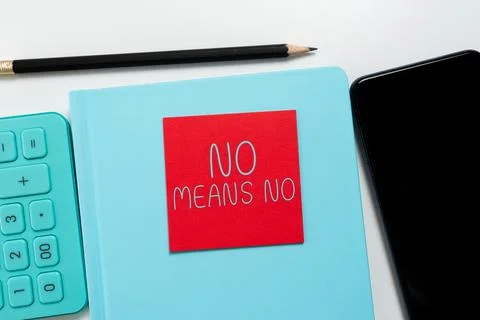 Text caption presenting No Means No. Business approach Are you prepared for the Foto stock