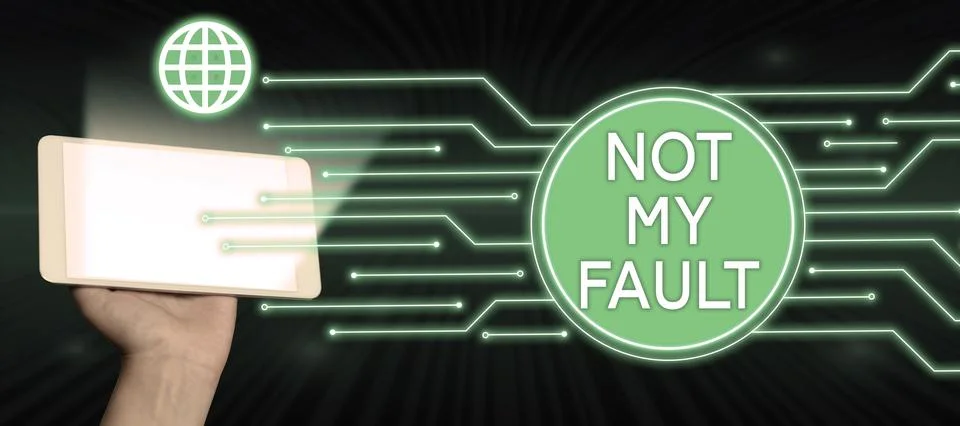 Text caption presenting Not My Fault. Internet Concept To make excuses to avoid Foto stock