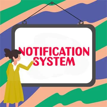 Text caption presenting Notification System. Internet Concept Do not forget to Stock Illustration