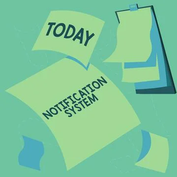 Text caption presenting Notification System. Business showcase Do not forget to Stock Illustration