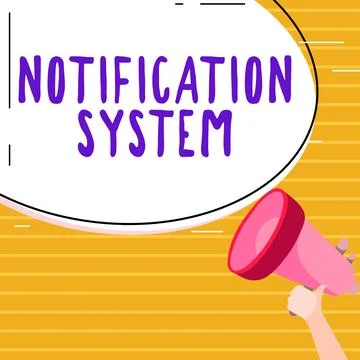 Text caption presenting Notification System. Business approach Do not forget to Stockillustratie