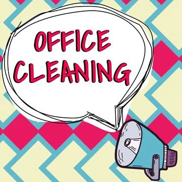 Text caption presenting Office Cleaning. Business concept the action or process Ilustración de archivo