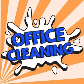 Text caption presenting Office Cleaning. Business showcase the action or process Ilustración de archivo
