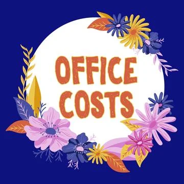 Text caption presenting Office Costs. Internet Concept amount of money paid to Stock Illustration