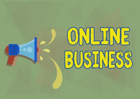 Text caption presenting Online Business. Business concept Commercial transaction Illustrazione stock