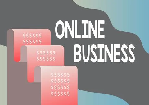 Text caption presenting Online Business. Business concept Commercial transaction Stock Illustration
