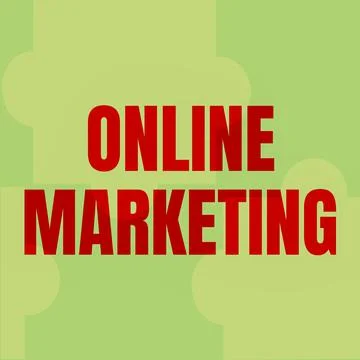 Text caption presenting Online Marketing. Word for practice of leveraging web Illustrazione stock