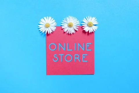 Text caption presenting Online Store. Business idea A website that offers items Foto stock