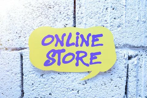 Text caption presenting Online Store, Business approach A website that offers Stock Photos