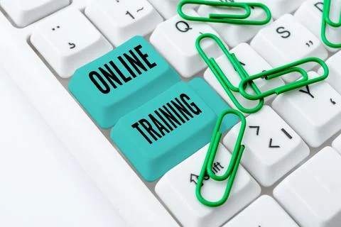 Text caption presenting Online Training. Business showcase Take the education Stock Photos
