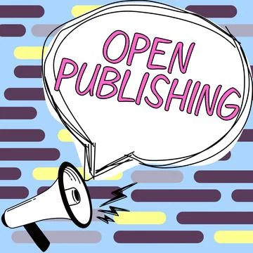 Text caption presenting Open Publishing. Concept meaning online access to many Stock Illustration