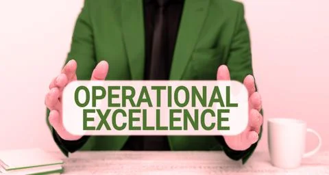 Text caption presenting Operational Excellence. Business idea software that Foto stock