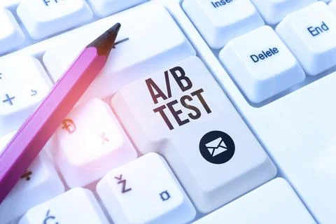 Text caption presenting A Or B Test. Word for test to determine consumers prefer 스톡 사진