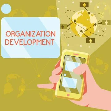 Text caption presenting Organization Development. Business concept social and Illustrazione stock