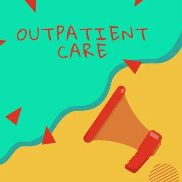 Text caption presenting Outpatient Care. Internet Concept the final result of Stock Illustration