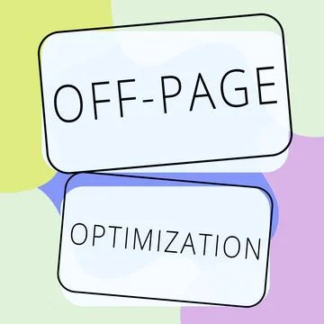 Text caption presenting Off Page Optimization. Business approach Website イラスト素材