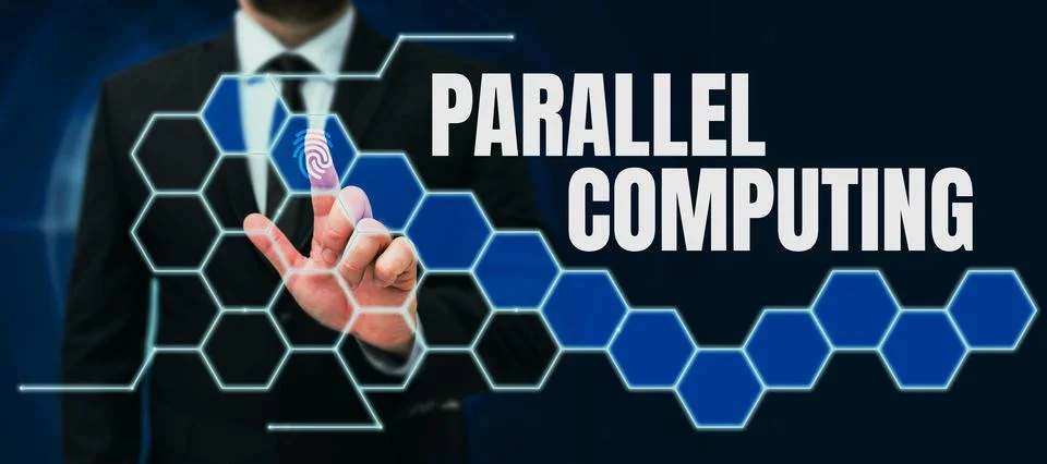 Text caption presenting Parallel Computing. Business concept simultaneous Stock Photos