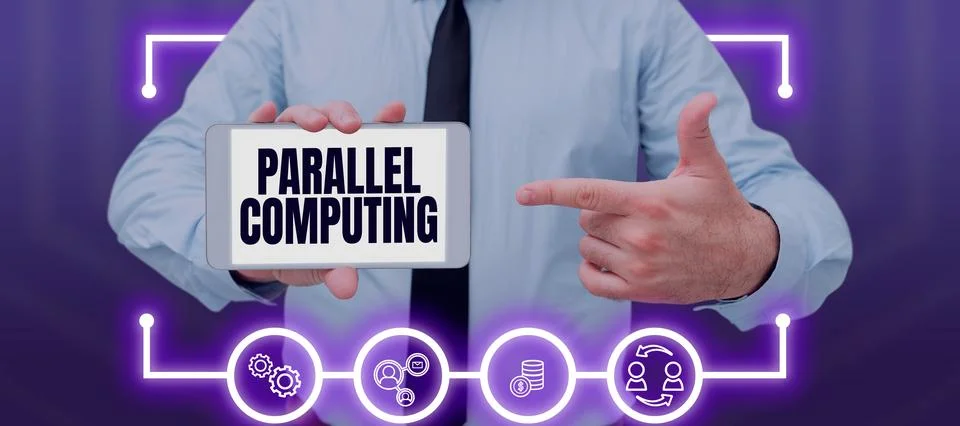 Text caption presenting Parallel Computing. Business approach simultaneous Stock-Fotos