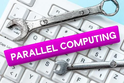 Text caption presenting Parallel Computing. Conceptual photo simultaneous 库存照片