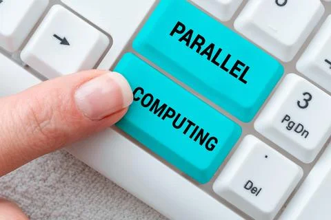 Text caption presenting Parallel Computing. Business approach simultaneous Stockfoto's