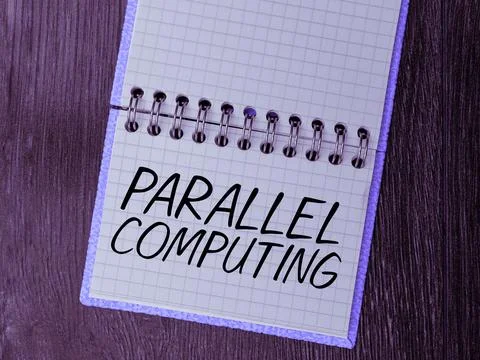 Text caption presenting Parallel Computing. Internet Concept simultaneous 写真素材