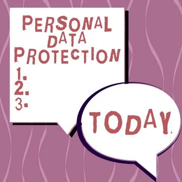 Text caption presenting Personal Data Protection. Conceptual photo protecting Stock Illustration