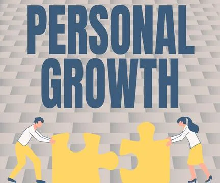 Text caption presenting Personal Growth. Concept meaning improve develop your 스톡 일러스트