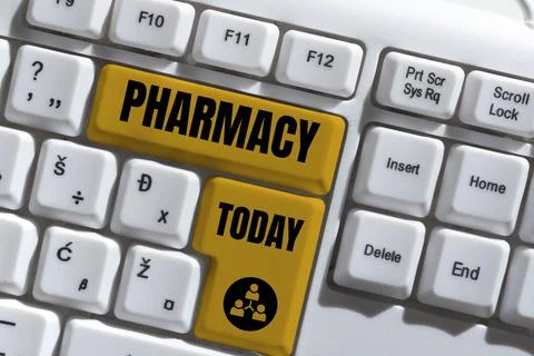 Text caption presenting Pharmacy. Business idea to have or express a favorable Stock Photos