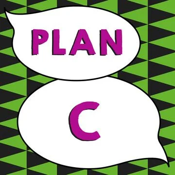 Text caption presenting Plan C. Conceptual photo ones last Backup strategy Illustrazione stock