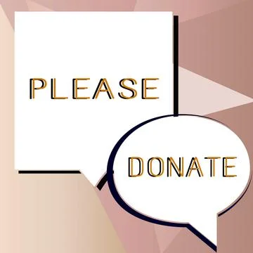 Text caption presenting Please Donate. Internet Concept Supply Furnish Hand out Stock Illustration