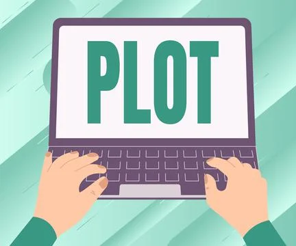 Text caption presenting Plot. Business concept sequence of events inside a story Stock Illustration