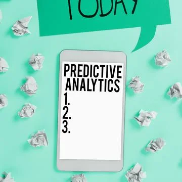 Text caption presenting Predictive Analytics. Business idea Optimize Collection Stock Photos