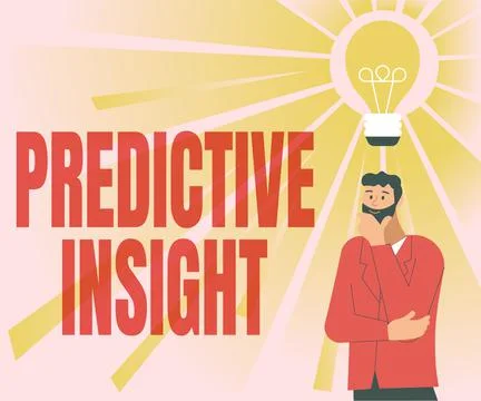 Text caption presenting Predictive Insight. Business showcase Proactive Fault 스톡 일러스트