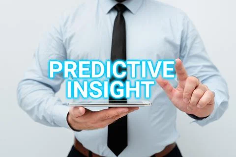 Text caption presenting Predictive Insight. Business overview Proactive Fault 库存照片
