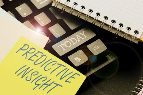Text caption presenting Predictive Insight. Business idea Proactive Fault 写真素材