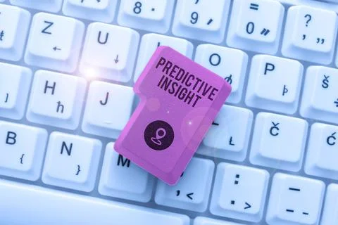 Text caption presenting Predictive InsightProactive Fault Management System an Foto stock