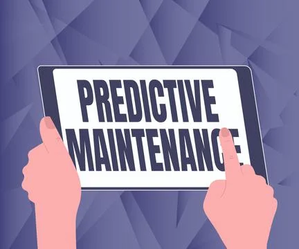 Text caption presenting Predictive Maintenance. Word Written on Predict when Stock Illustration