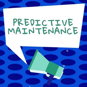 Text caption presenting Predictive Maintenance. Business idea Predict when Stock Illustration