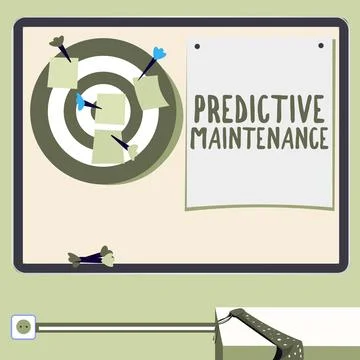 Text caption presenting Predictive Maintenance. Conceptual photo Predict when Stock Illustration
